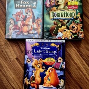 Disney DVD Collection: The Fox and the Hound 2, Robin Hood, Lady and the Tramp